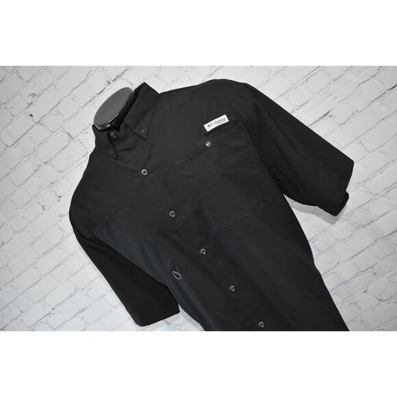 Columbia PFG Performance Fishing Gear Shirt Mens XL Black Polyester Vented - Picture 7 of 7
